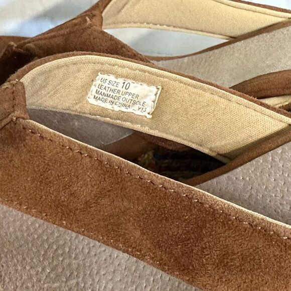 Volatile Brown Wedge Shoes with Cushioned Footbed size 10 very cool - Picture 6 of 6